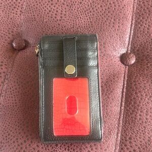 Hammitt Black and Red Key Card Holder Sleek Design